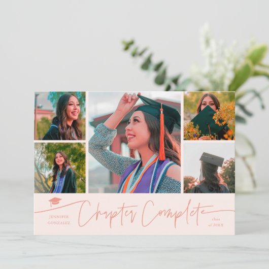 Chapter Complete Peach Grad Multi Photo 案内状 (スタンド正面)