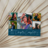 Chapter Complete Teal Grad Multi Photo 案内状