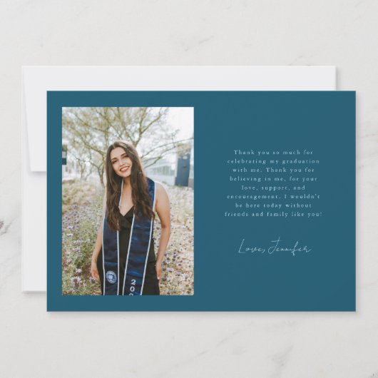 Chapter Complete Teal Grad Multi Photo 案内状 (裏面)