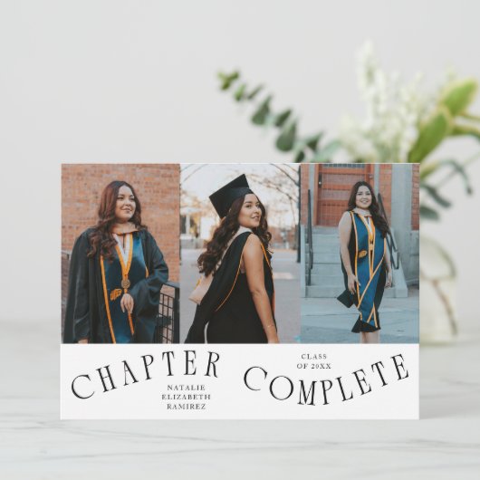 Chapter Complete Typography Grad Photo 案内状 (スタンド正面)