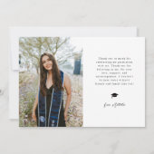 Chapter Complete Typography Grad Photo 案内状 (裏面)