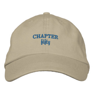 CHAPTER fifty in Khaki 刺繍入りキャップ