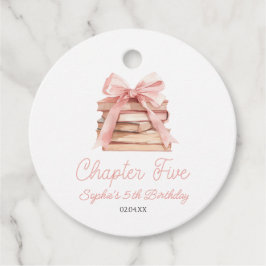 Chapter Five ピンクのリボンの本 5歳の誕生日パーティー フェイバータグ