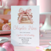 Chapter Nine Pink Bow Books 9th Birthday Party 招待状