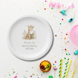 Chapter One キリンと本 1歳の誕生日パーティー ペーパープレート