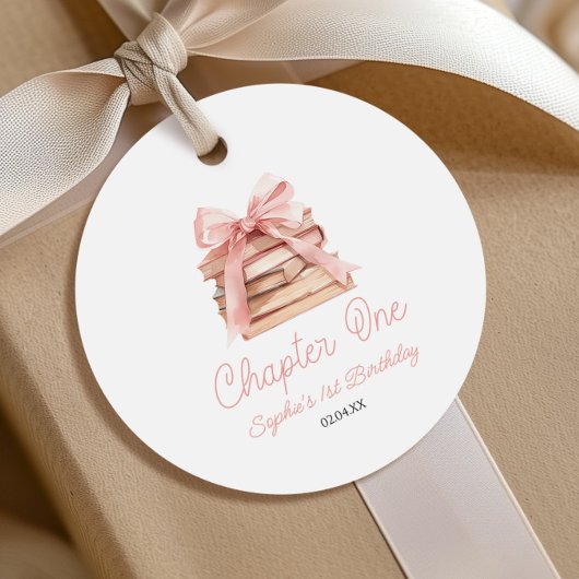 Chapter One ピンクのリボン 本 1歳の誕生日パーティー フェイバータグ