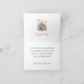 Chapter One 1st Girl Book Theme First Birthday サンキューカード (内部)