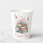 Chapter One 1st Girl Book Theme First Birthday 紙コップ (裏面)