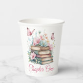Chapter One 1st Girl Book Theme First Birthday 紙コップ (正面)