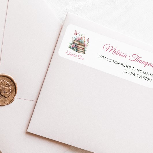 Chapter One 1st Girl Book Themed First Birthday ラベル