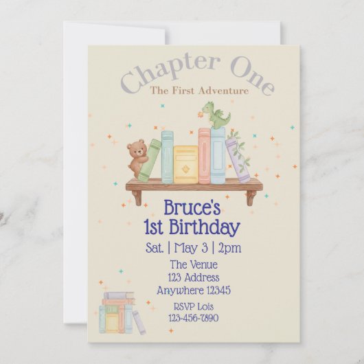 Chapter One, First Adventure, 1st Birthday 招待状 (正面)