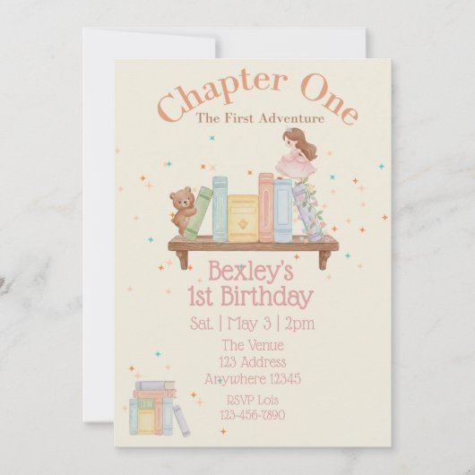 Chapter One, First Adventure, 1st Birthday Girl 招待状 (正面)