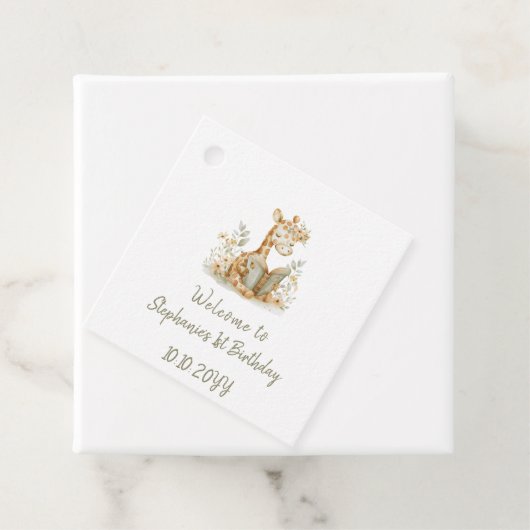 Chapter One Giraffe with Book 1st Birthday Party フェイバータグ (インサイチュ)