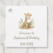Chapter One Giraffe with Book 1st Birthday Party フェイバータグ (正面)