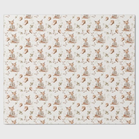 Chapter One Reading Fox Pattern  ラッピングペーパー (フラット)