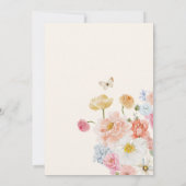 Chapter One Storybook 1st Birthday Floral Boho 招待状 (裏面)