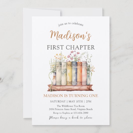 Chapter One Storybook Birthday Invitation 招待状 (正面)