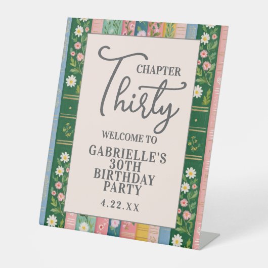 Chapter Thirty Floral Storybook 30th Birthday 台座サイン (正面)
