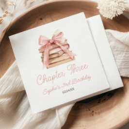 Chapter Three ピンクのリボンの本 3歳の誕生日パーティー スタンダードカクテルナプキン