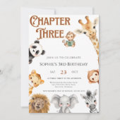 Chapter Three Storybook Jungle Safari 3rd Birthday 招待状 (正面)