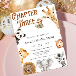 Chapter Three Storybook Jungle Safari 3rd Birthday 招待状