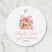 Chapter Two ピンクのリボンの本 2歳の誕生日パーティー フェイバータグ (裏面)