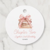 Chapter Two ピンクのリボンの本 2歳の誕生日パーティー フェイバータグ (正面)
