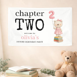 Chapter Two Bear Books Girl Welcome 2nd Birthday 横断幕