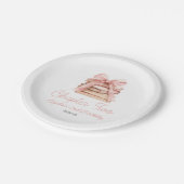 Chapter Two Pink Bow Books 2nd Birthday Party ペーパープレート (アングル)