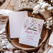 Chapter Two Pink Butterfly Storybook 2nd Birthday 招待状