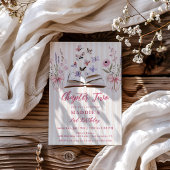 Chapter Two Pink Butterfly Storybook 2nd Birthday 招待状