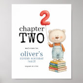 Chapter Two Teddy Bear Books 2歳の誕生日ウェルカム ポスター (正面)