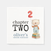 Chapter Two Teddy Bear Books Boy 2nd Birthday スタンダードカクテルナプキン (正面)