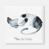 Chaquarelle dormant gris マグネット (正面)