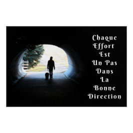 "Chaque Effort" Affiche Murale Citation Positive ポスター