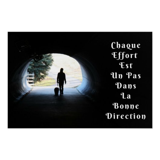 "Chaque Effort" Affiche Murale Citation Positive ポスター (正面)