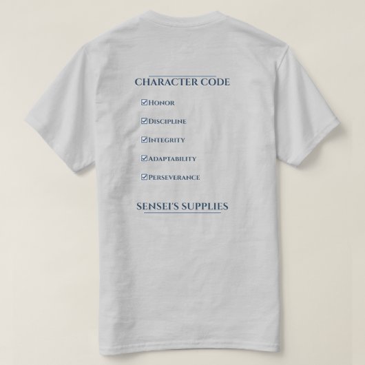 Character Code Tシャツ (デザイン裏面)