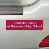 CharacterCountsat Ridgewoodの高等学校 バンパーステッカー (車上)