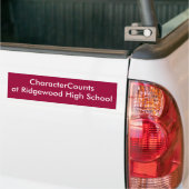 CharacterCountsat Ridgewoodの高等学校 バンパーステッカー (トラック上)
