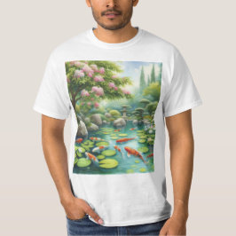 Charca de carpas Koi Tシャツ