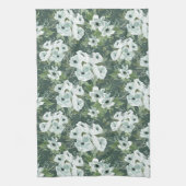 Charcoal Anemones キッチンタオル (縦)