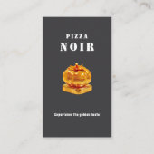 Charcoal Black Pizza Restaurant Chic Modern Shop 名刺 (正面)