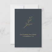 Charcoal Botanical Christian Wedding RSVP  (裏面)