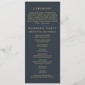 Charcoal Botanical Minimalist Christian Wedding  プログラム (裏面)