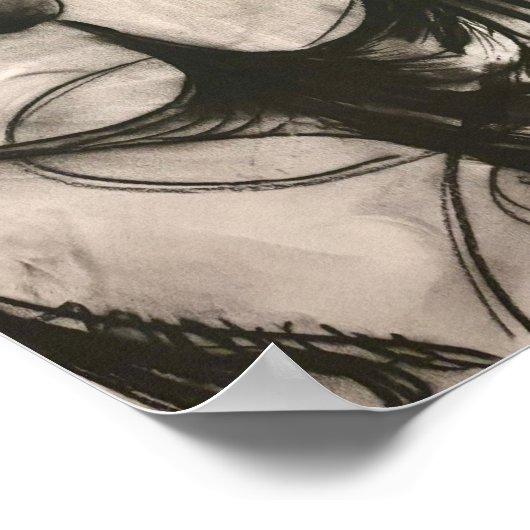 charcoal drawing ポスター (角)