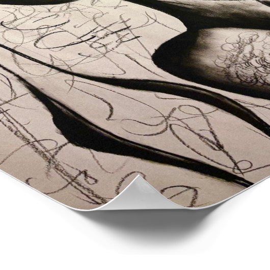 charcoal drawing ポスター (角)