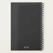Charcoal Gray 2026 Planner | Custom Initials プランナー手帳 (裏面)