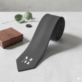 Charcoal Gray | Custom Monogram Wedding Groomsmen  ネクタイ