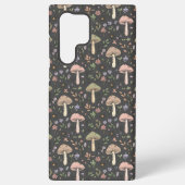 Charcoal Gray Earthy Fungi Seamless Pattern Samsung Galaxyケース (裏面)