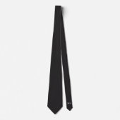 Charcoal Gray Hidden Initials Solid Color Neck Tie ネクタイ (正面)